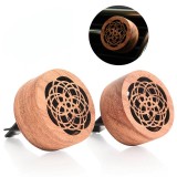 Fahrzeug Aroma Diffusor Lufterfrischer aus Holz mit Clip für Ventilation mit Lavasteinen