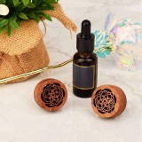 Fahrzeug Aroma Diffusor Lufterfrischer aus Holz mit Clip für Ventilation mit Lavasteinen