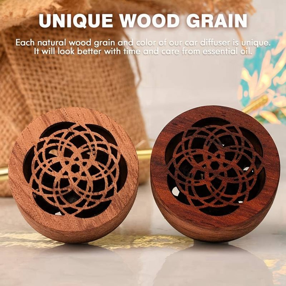 Fahrzeug Aroma Diffusor Lufterfrischer aus Holz mit Clip für Ventilation mit Lavasteinen