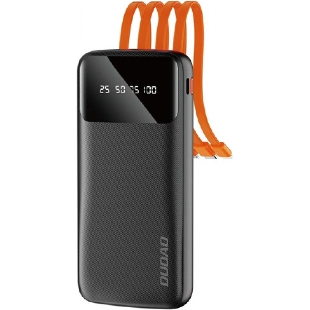 Dudao K6Pro universelle Power Bank 10000mAh externe Batterie (USB + USB-C + Lightning) - Schwarz