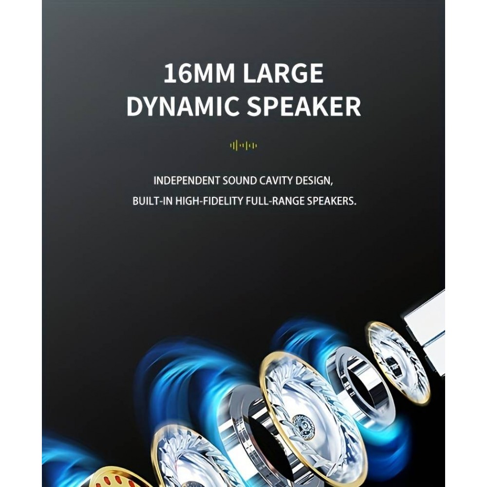 Drahtloser Knochenleitungs-Kopfhörer 1 Stück - Hängendes Headset für Sport + Laufen + Fahren - Weiss