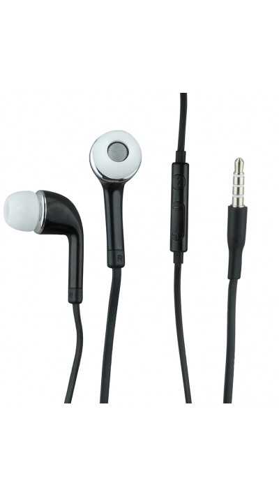 Kabel Kopfhörer In-Ear - Sportliches Design inkl. Fernbedienung + integriertem Mikrofon - Schwarz