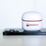 PhoneLook Pods - Kabellose Kopfhörer Bluetooth 5.0 - Earpods mit integriertem Mikrofon + wireless Lade-Etui - Weiss