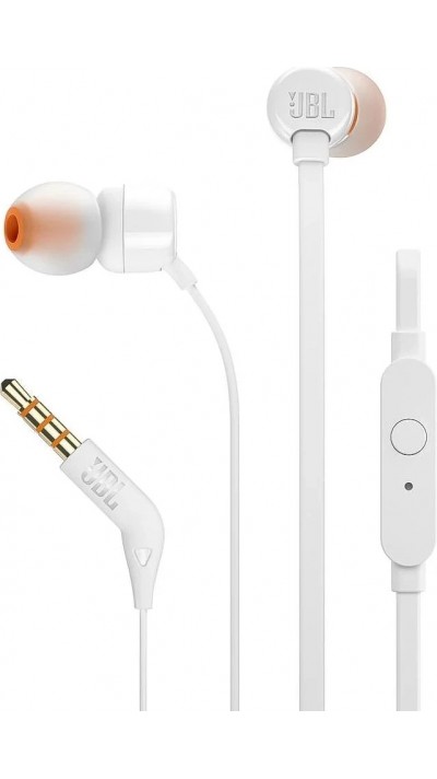 JBL T110 In-Ear Kopfhörer Kabelgebunden Mini Jack 3.5mm Audioqualität - Weiss