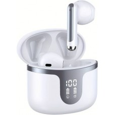 Bluetooth 5.3 In-Ear kabellose Kopfhörer - Ladeetui mit digitaler Batterie Anzeige, USB Type C - Weiss