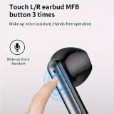 Bluetooth 5.3 In-Ear kabellose Kopfhörer - Ladeetui mit digitaler Batterie Anzeige, USB Type C - Schwarz