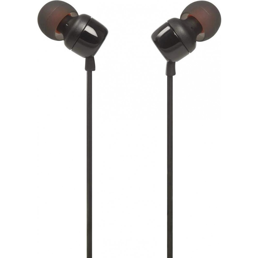 JBL Tune 110 In-Ear Kopfhörer 3.5mm Mini Jack mit Fernbedienung hochwertiger Sound - Schwarz