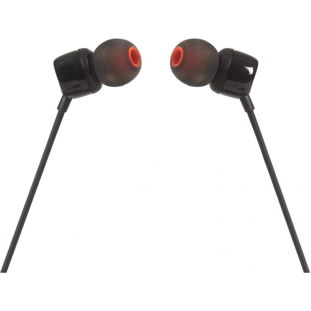 JBL Tune 110 In-Ear Kopfhörer 3.5mm Mini Jack mit Fernbedienung hochwertiger Sound - Schwarz