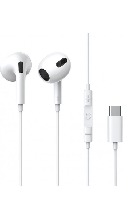Baseus Encok C17 In-Ear Kabelkopfhörer USB Typ C mit Mikrofon für Smartphone und PC - Weiss
