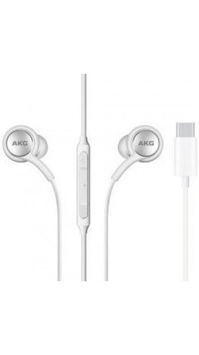 Offizielle Samsung/AKG Typ-C-Kopfhörer mit Kabel - Weiss