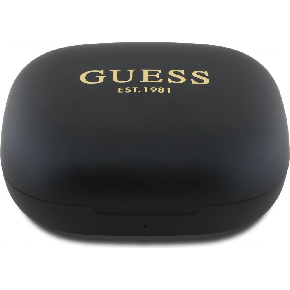 Guess Bluetooth Knochenleitende Kabellose Ohrhörer OWS Satin Soft Touch - Schwarz