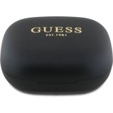 Guess Bluetooth Knochenleitende Kabellose Ohrhörer OWS Satin Soft Touch - Schwarz