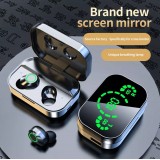 Ecouteurs sans fil Bluetooth In-Ear YD03 BT 5.3 Hifi stéréo LED avec étui de chargement - Argent