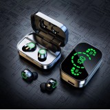 Ecouteurs sans fil Bluetooth In-Ear YD03 BT 5.3 Hifi stéréo LED avec étui de chargement - Argent
