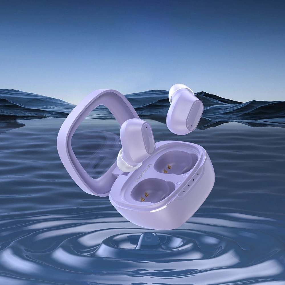 Choetech Kabellose Kopfhörer TWS Bluetooth 5.3 mit hochwertigem Audio und Ladebox - Lila