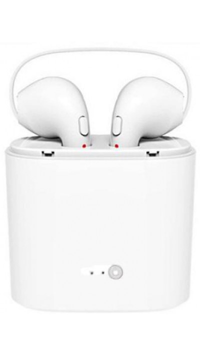 Kabellose Kopfhörer i7S TWS Bluetooth 4.2 - inkl. Verstau- und Lade Etui - Weiss