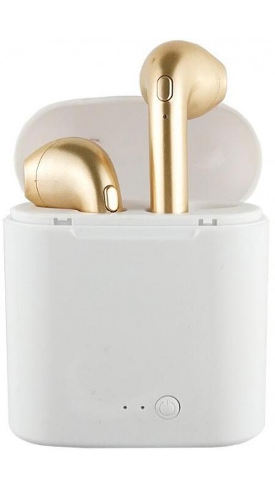 Kabellose Kopfhörer i7S TWS Bluetooth 4.2 - inkl. Verstau- und Lade Etui - Gold
