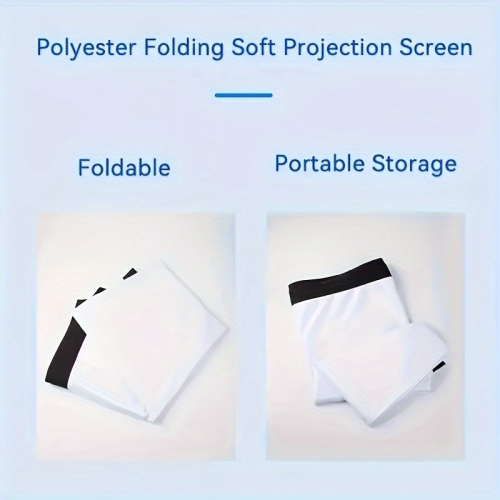 Doppelseitige 16:9 Projektionsleinwand mit pflegeleichtem, bügelbarem Stoff (72 Zoll, 182 cm)