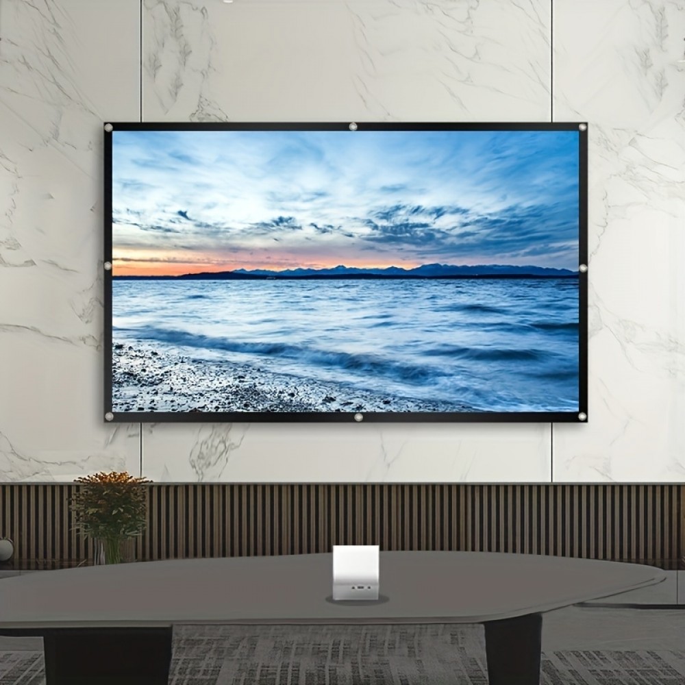 Doppelseitige 16:9 Projektionsleinwand mit pflegeleichtem, bügelbarem Stoff (72 Zoll, 182 cm)