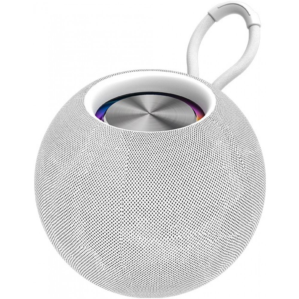 Bluetooth 5.0 Lautsprecher Portabel im Kugeldesign wasserdich IPX6 Wireless Stereo - Weiss