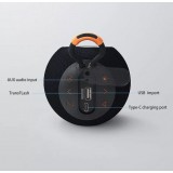 Bluetooth 5.0 Lautsprecher Portabel im Kugeldesign wasserdich IPX6 Wireless Stereo - Weiss