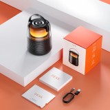 Bluetooth 5.3 Lautsprecher QERE HF55 20W 3D Surround Sound LED Licht IPX5 & USB-C - Schwarz