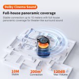 Bluetooth 5.3 Lautsprecher QERE HF55 20W 3D Surround Sound LED Licht IPX5 & USB-C - Schwarz