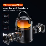 Bluetooth 5.3 Lautsprecher QERE HF55 20W 3D Surround Sound LED Licht IPX5 & USB-C - Schwarz