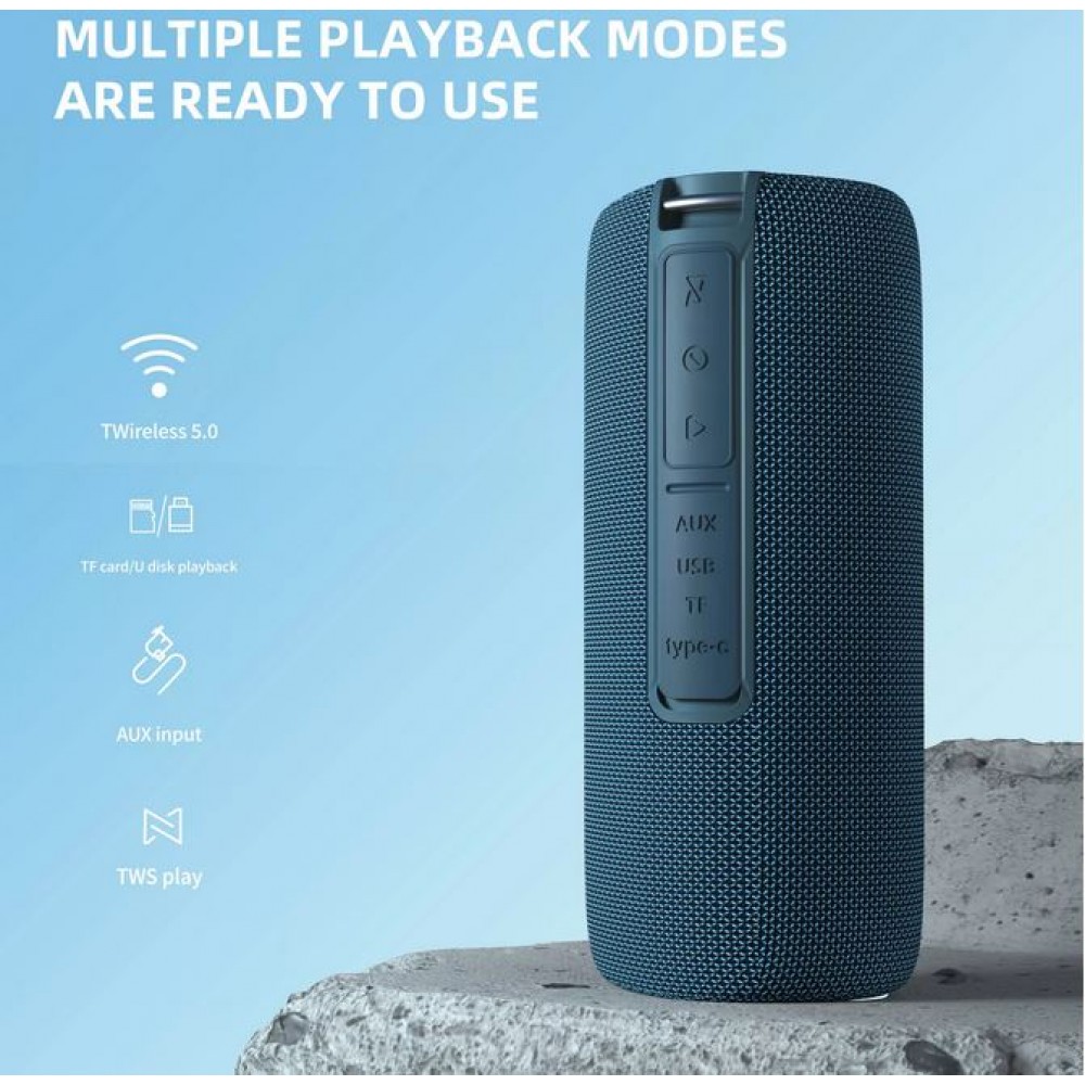 Bluetooth Lautsprecher TWS HOPESTAR 10W Stereo Bass LED wireless speaker - Camouflage