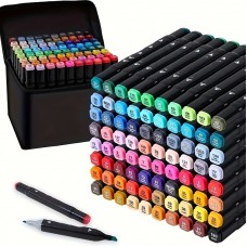 Doppeltipp Permanentmarker Set zum Markieren und Ausmalen (80 Farben)