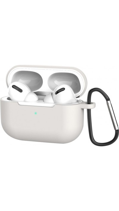 AirPods Pro - Silikonhülle mit Karabiner - Hell- Grau