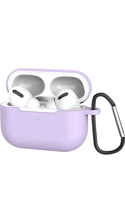 AirPods 3 - Silikonhülle mit Karabiner - Hell- Violett