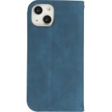 Samsung Galaxy S22 Leder Tasche - Flip Wallet vintage mit Magnetverschluss und Kartenhalter - Blau