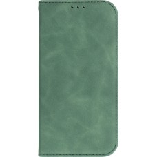 iPhone 13 Leder Tasche - Flip Wallet vintage mit Magnetverschluss und Kartenhalter - Dunkelgrün