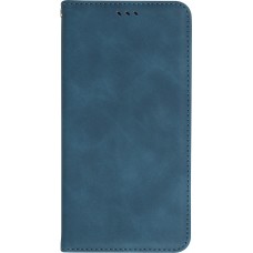 Leder Tasche Case iPhone 13 Pro - Flip Wallet vintage mit Magnetverschluss und Kartenhalter - Blau