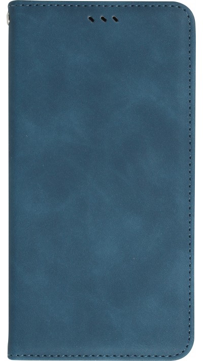 Leder Tasche Case iPhone 13 Pro Max - Flip Wallet vintage mit Magnetverschluss und Kartenhalter - Blau