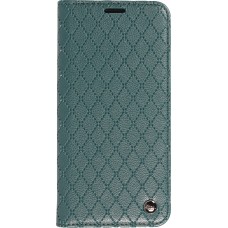 iPhone 14 Pro Max Leder Tasche - Flip Wallet prestige Design - Grün