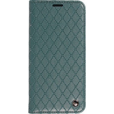 iPhone 14 Pro Max Leder Tasche - Flip Wallet prestige Design - Grün