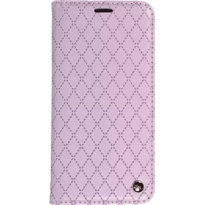 iPhone 14 Pro Max Leder Tasche - Flip Wallet prestige Design - Violett