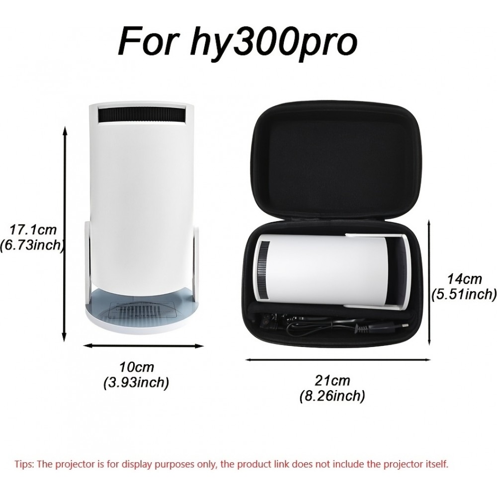 Étui de transport pour projecteur HY300 Pro / HY320 idéal pour voyages et protection - Noir