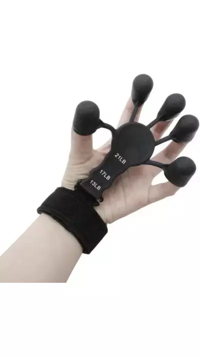 Extenseur doigts en silicone entraînement des muscles des doigts niveaux de difficulté