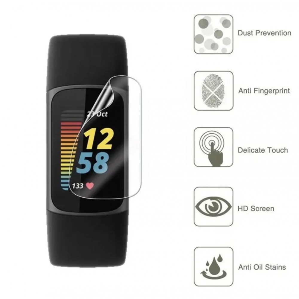 Schutzfilm high transparency clear TPU - Fitbit Charge 5 / 6
