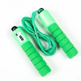 Fitness corde à sauter PVC Soft-touch poignées avec compteur intégré - Bleu
