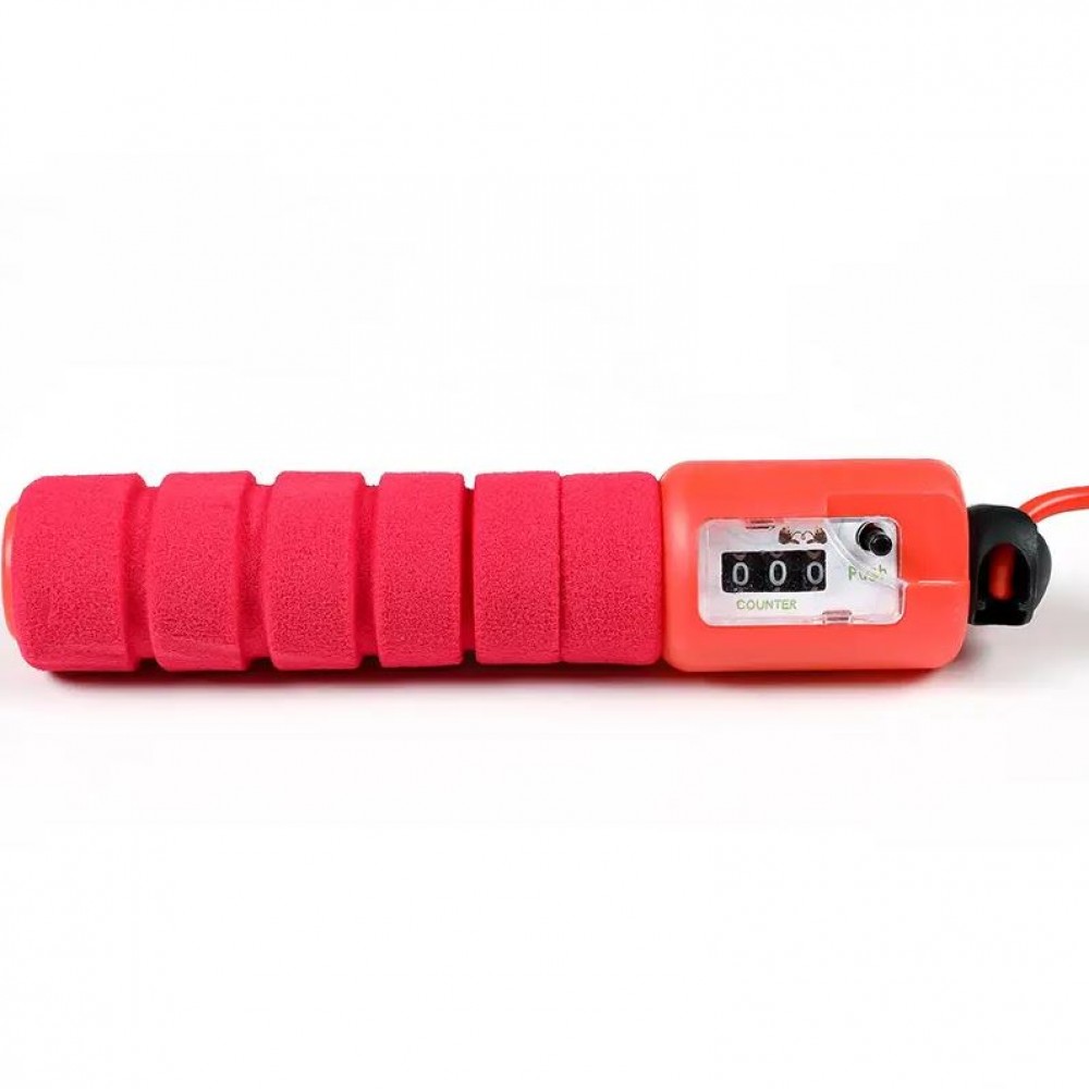 Fitness corde à sauter PVC Soft-touch poignées avec compteur intégré - Bleu