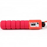 Fitness corde à sauter PVC Soft-touch poignées avec compteur intégré - Bleu
