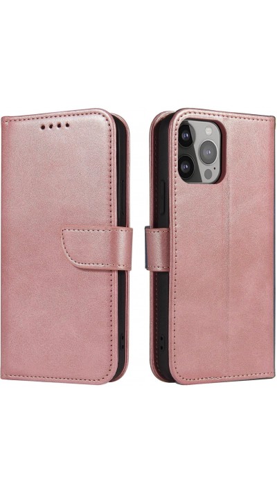 Galaxy S25 Ultra Case Hülle - Magnetischer Klapp-Lederhülle - Rosa