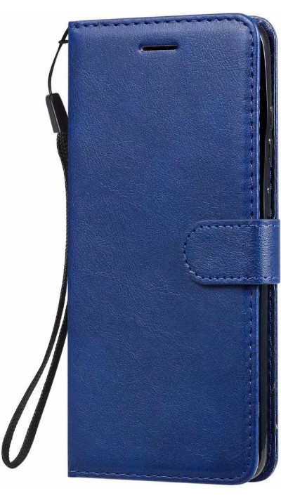 Case Hülle Samsung Galaxy A52 - Premium Flip Leder Tasche - Dunkelblau