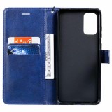 Case Hülle Samsung Galaxy A52 - Premium Flip Leder Tasche - Dunkelblau