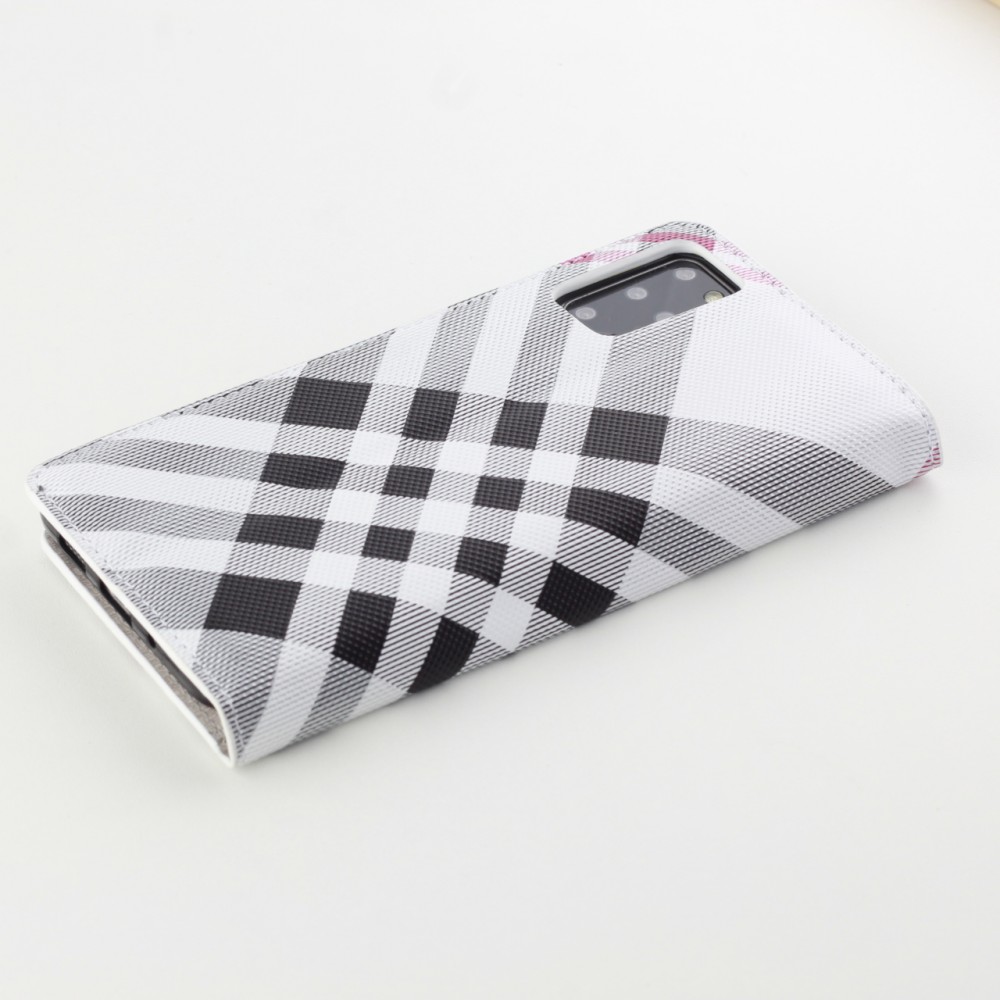 Hülle Samsung Galaxy S21 5G - Flip Lines - Weiss
