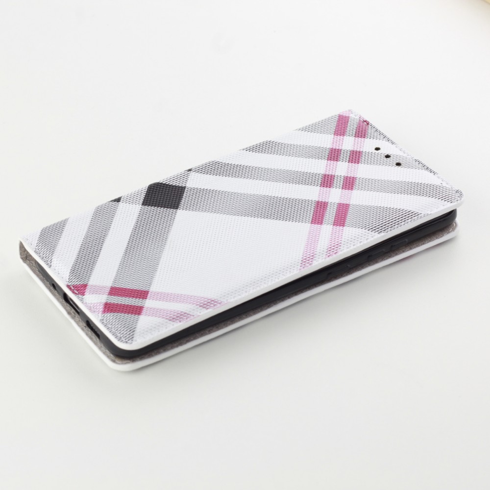 Hülle Samsung Galaxy S21 5G - Flip Lines - Weiss